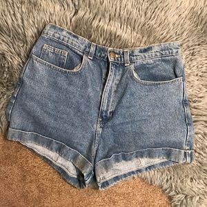 American apparel jean shorts